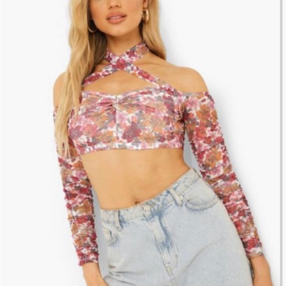 Never Worn Floral Crop Top